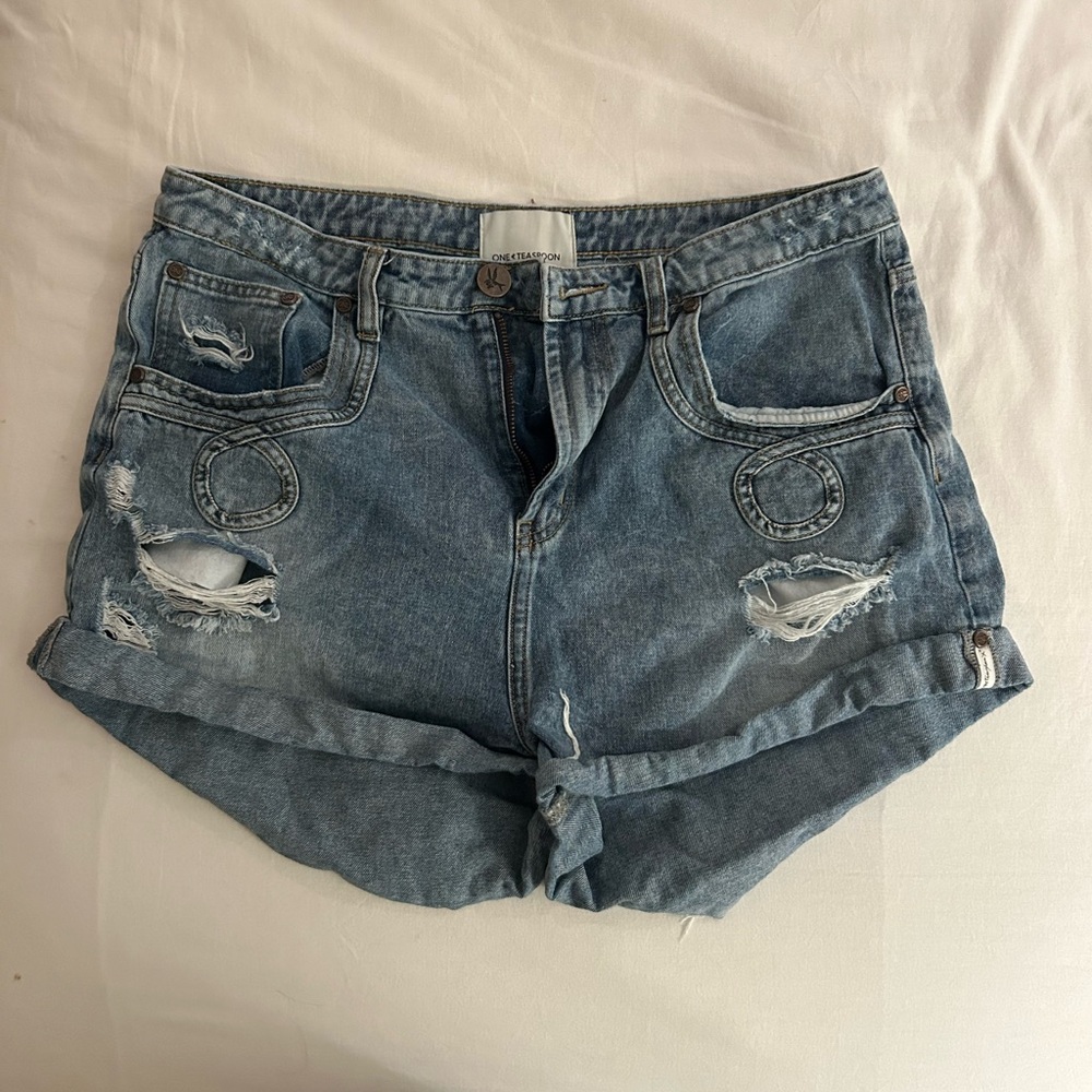 One Teaspoon Mid-rise Jean Shorts